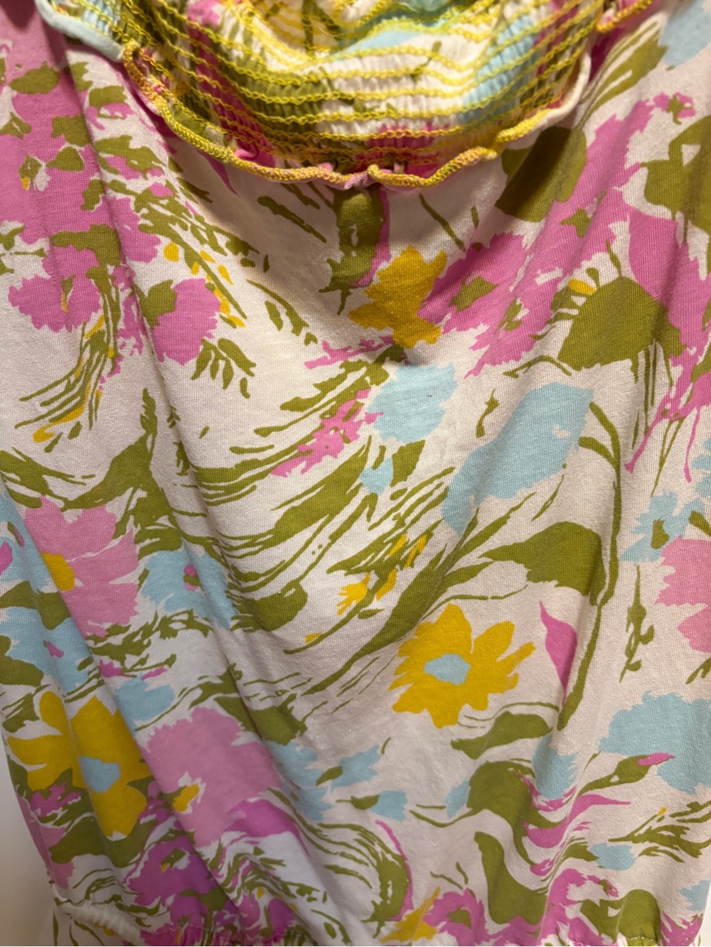 Vintage Anthropologie Porridge Brand Floral Drawstring Camisole in Pastel Colors - Picture 9 of 10